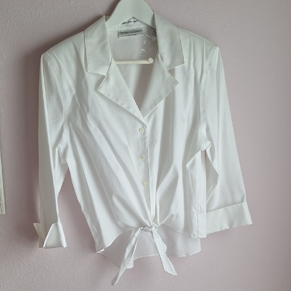 Charming White Button-Down Shirt